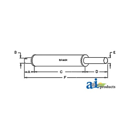 A & I Products Muffler 6" x6" x40" A-70253660